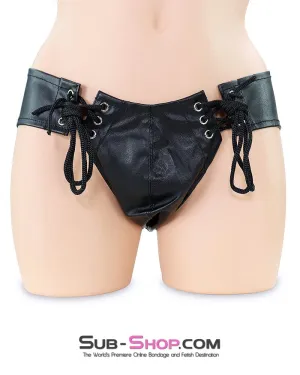 0551DL      Men's Bondage Posing Lace Up Pouch