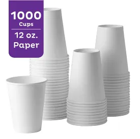 1,000 - 12 oz Disposable Cold Paper Cups