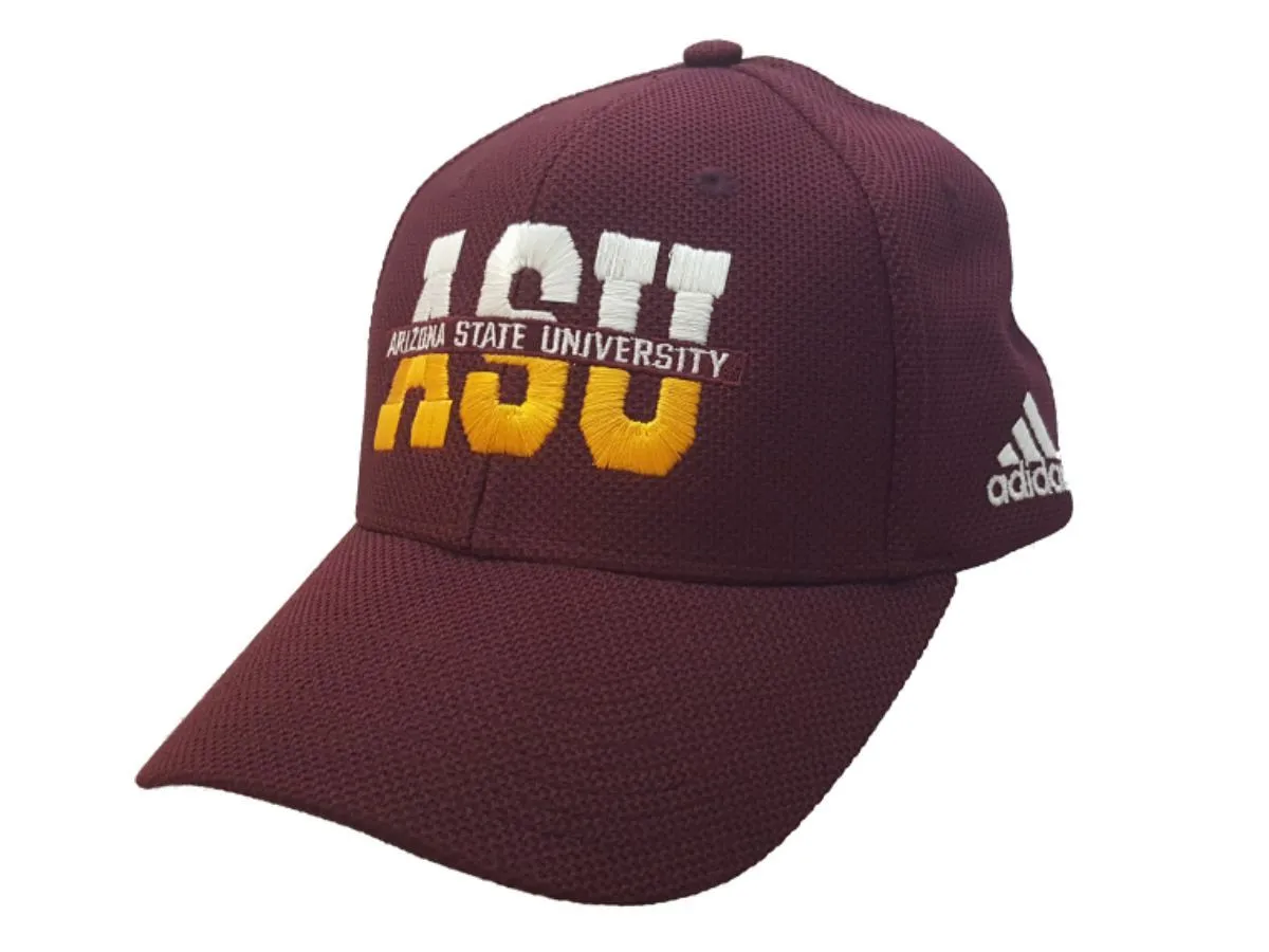 Arizona State Sun Devils Adidas Adjustable Structured Strapback Baseball Hat Cap