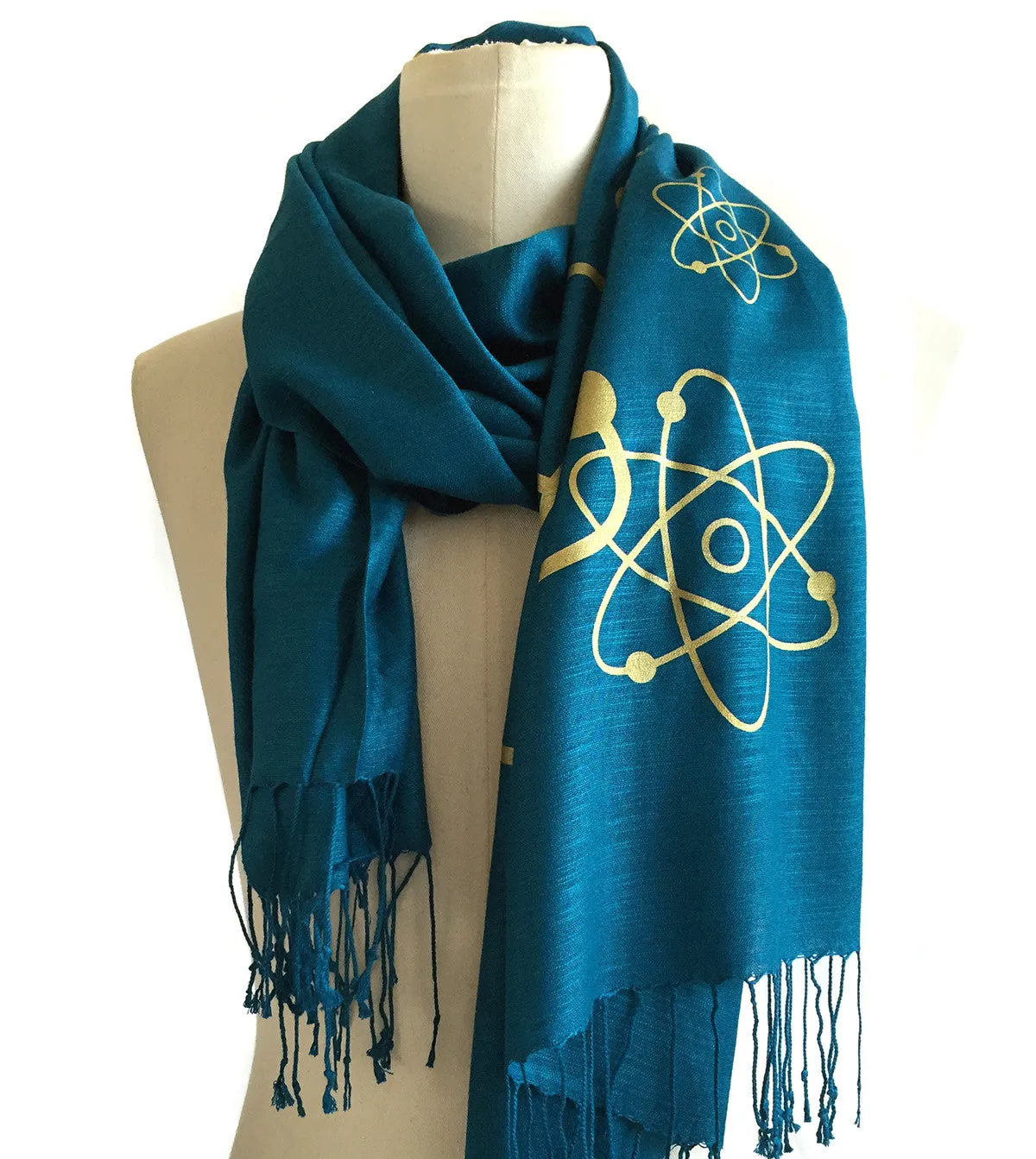 Atom Scarf. Linen Weave Pashmina