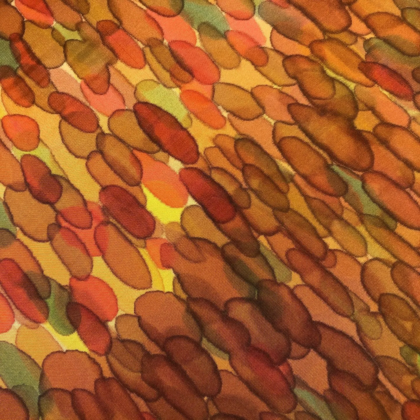 “Autumn Woods Trail” - Hand-dyed Silk Scarf - $125