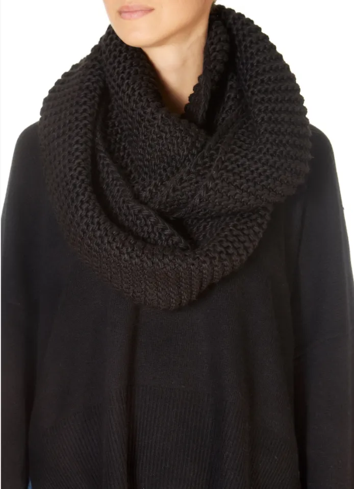 Black Knitted Scarf