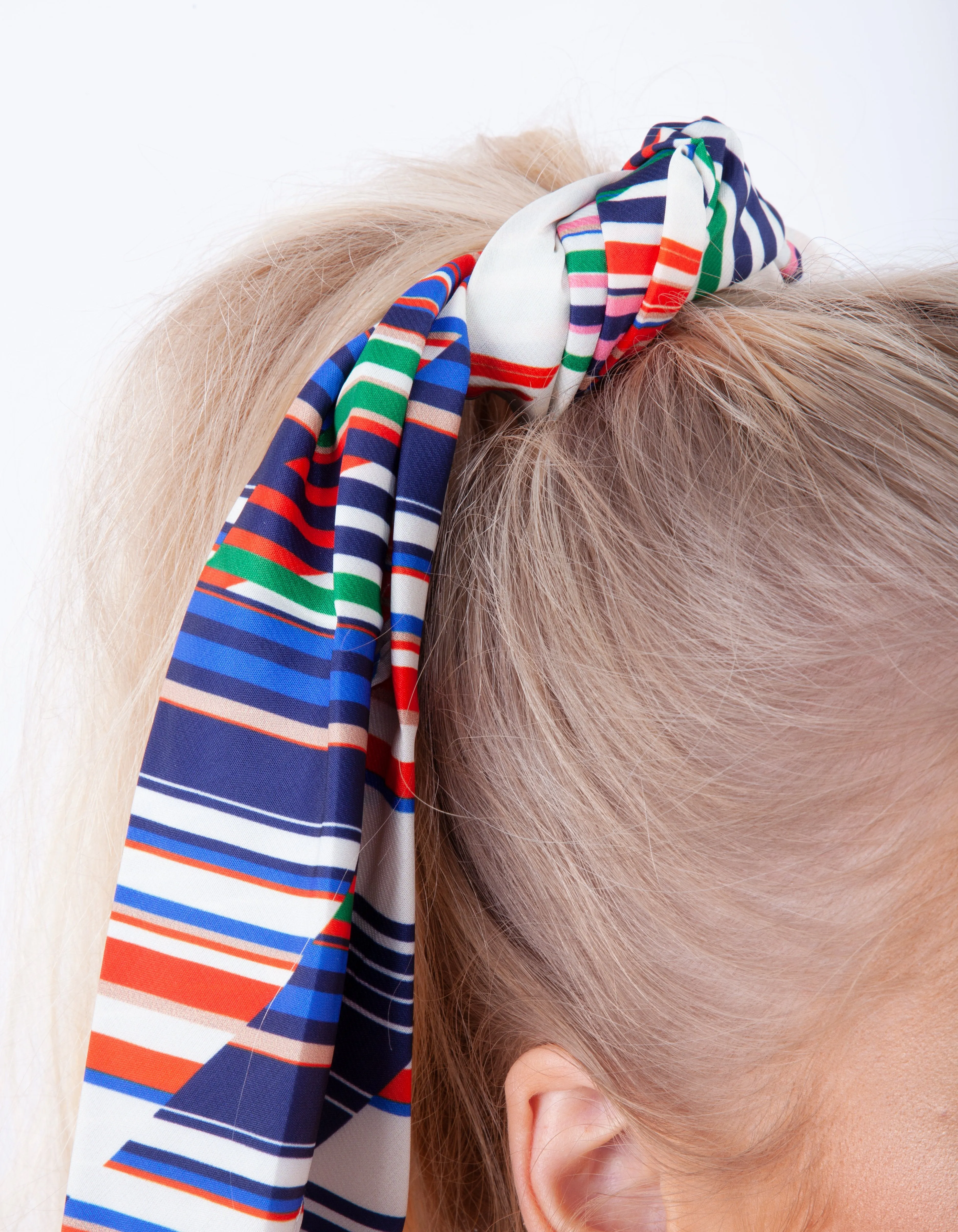 Blue Orange Multi Stripe Scarf