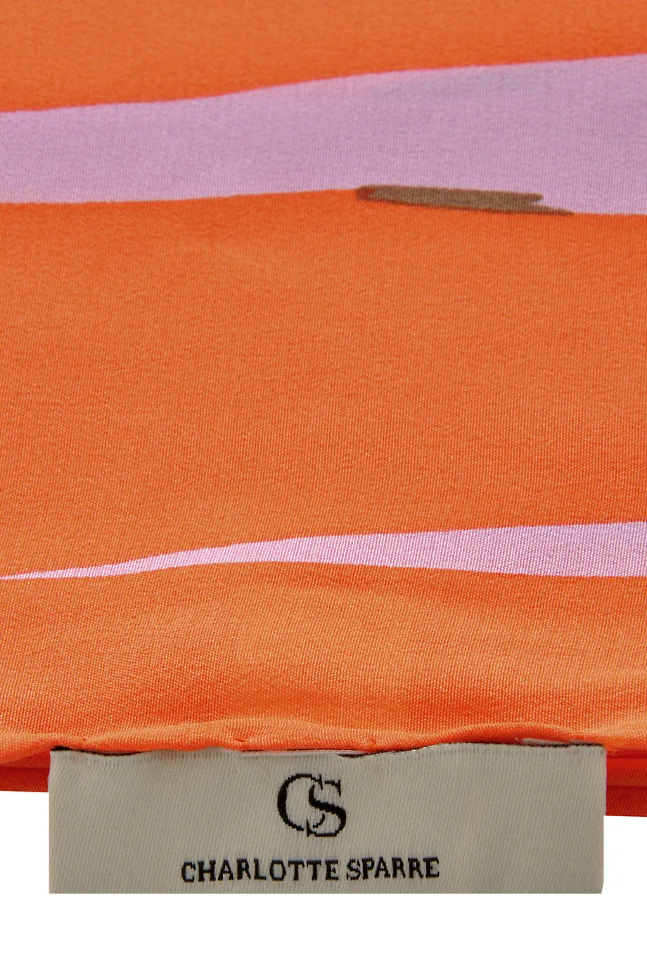 CHARLOTTE SPARRE JULIA Orange Silk Woman Scarf