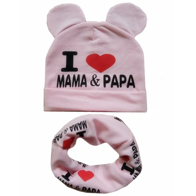 Cotton Children Hat Scarf Set Children's Lovely Cap Beanies High Quality Boys Girls Hat Scarf Set Kid Hats Photo Props