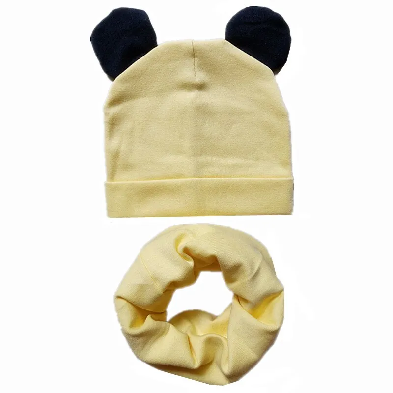 Cotton Children Hat Scarf Set Children's Lovely Cap Beanies High Quality Boys Girls Hat Scarf Set Kid Hats Photo Props