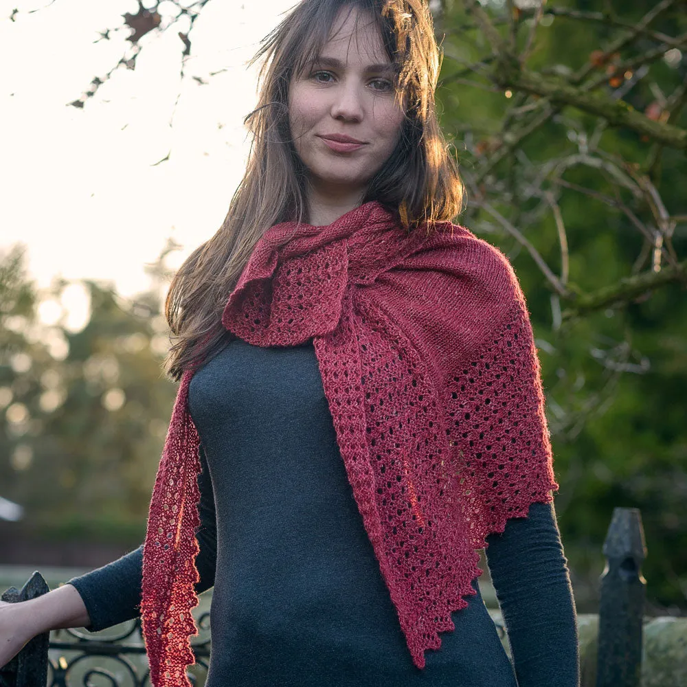 Elongated Triangular Lace Shawl Kit