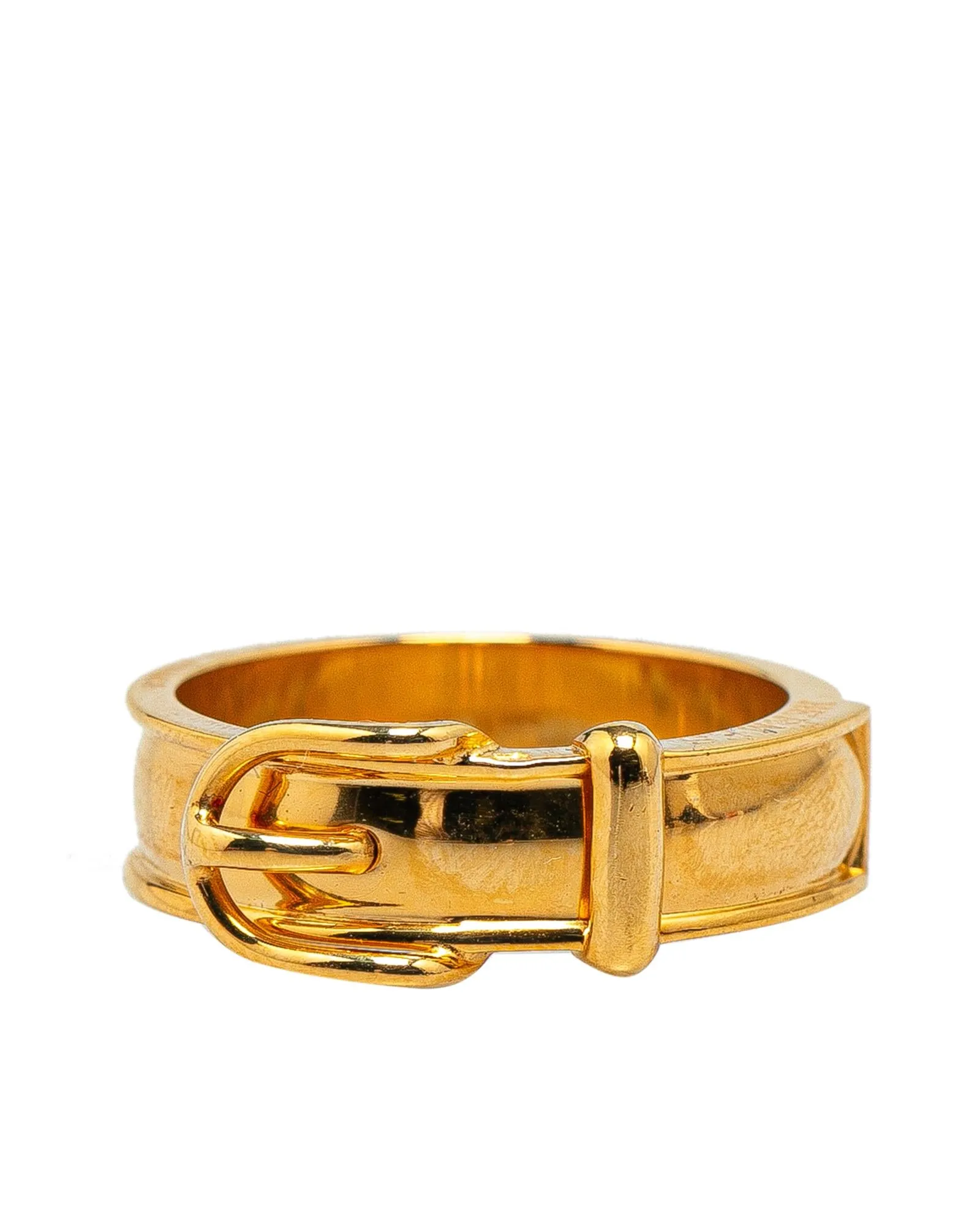 Gold-Plated Belt Buckle Scarf Ring