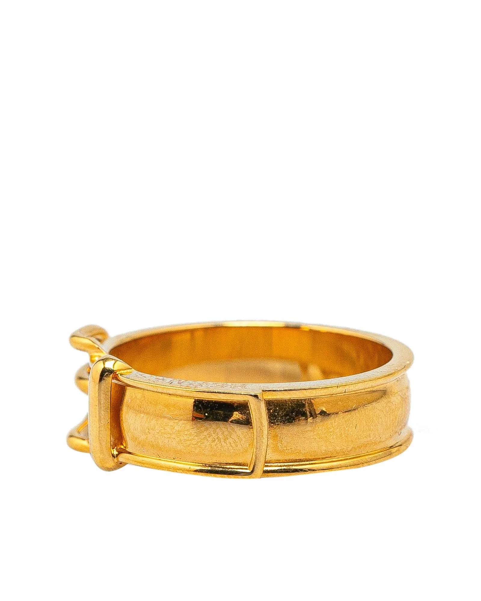 Gold-Plated Belt Buckle Scarf Ring