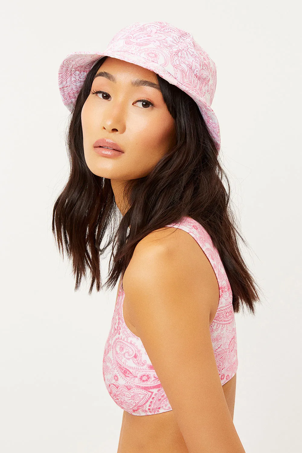 Jax Bucket Hat - Pink Paisley