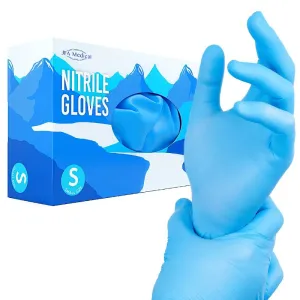 JFA Medical Disposable Powder Free Blue Nitrile Gloves Small x 100