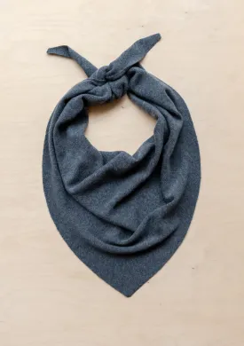 Large Merino Triangle Scarf in Charcoal