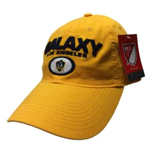 Los Angeles Galaxy Adidas Yellow Adj. Relaxed Slouch Strapback Baseball Hat