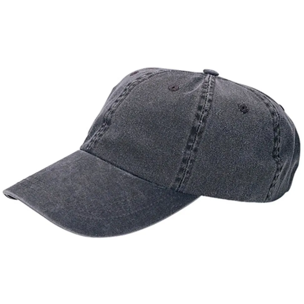 Low Profile Unstructured Pigment Dyed Cotton Twill Adjustable Strapback Baseball Cap