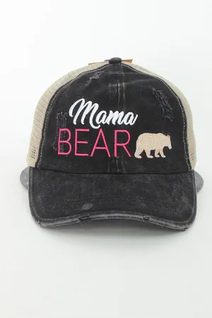 Mama Bear washed baseball cap