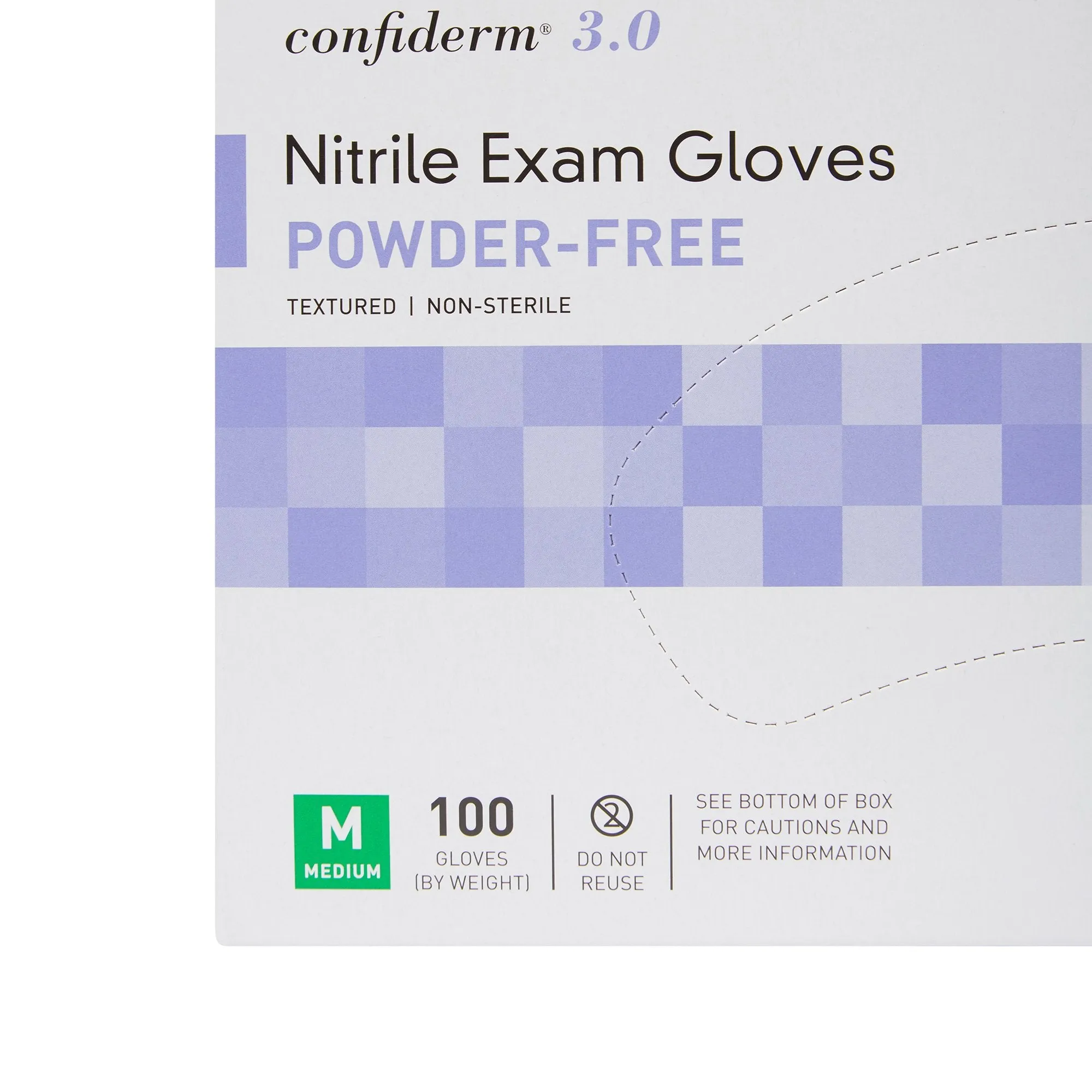 McKesson Confiderm® 3.0 Nitrile Exam Glove, Powder-Free, Medium, Blue