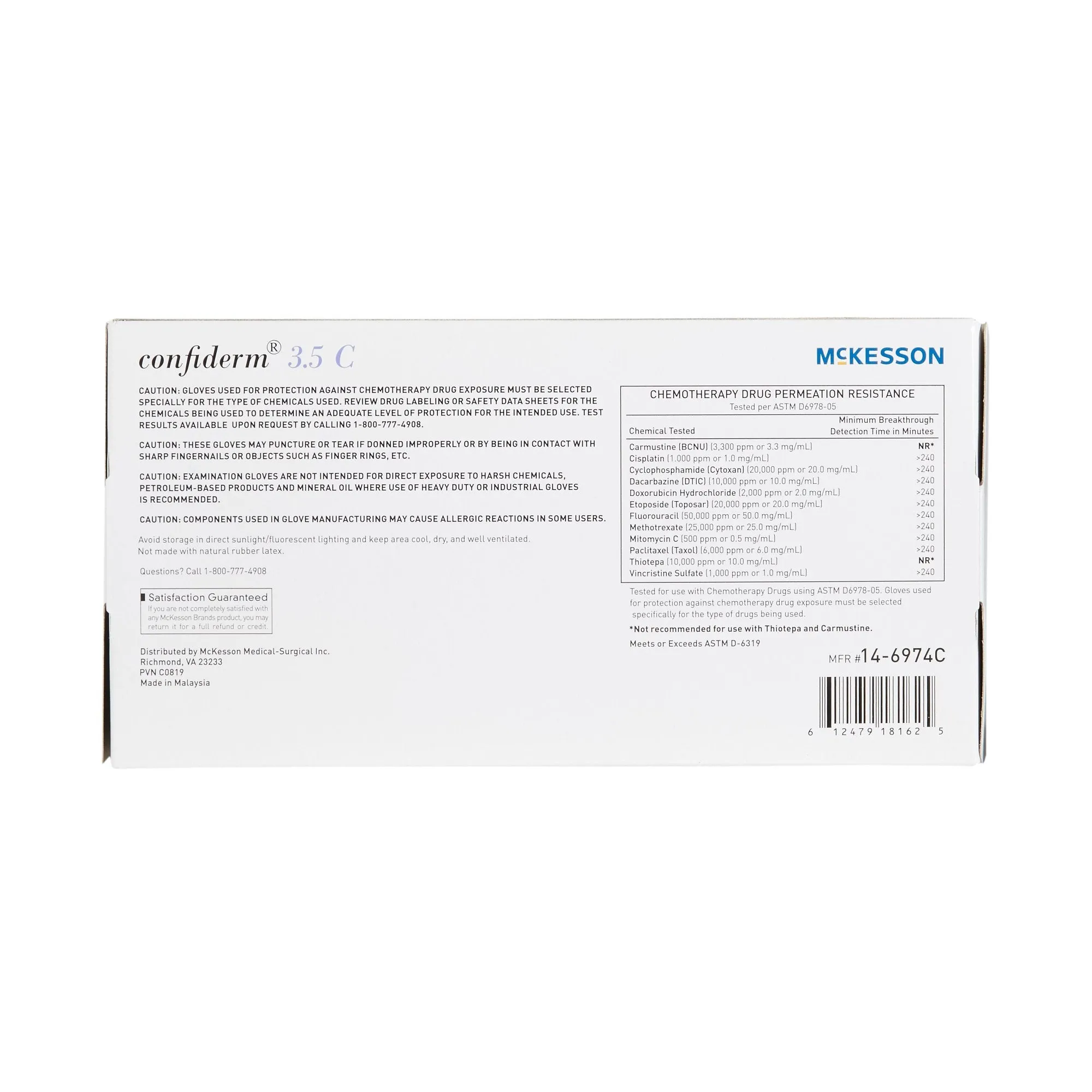 McKesson Confiderm® 3.5C Nitrile Exam Glove, Small, Blue