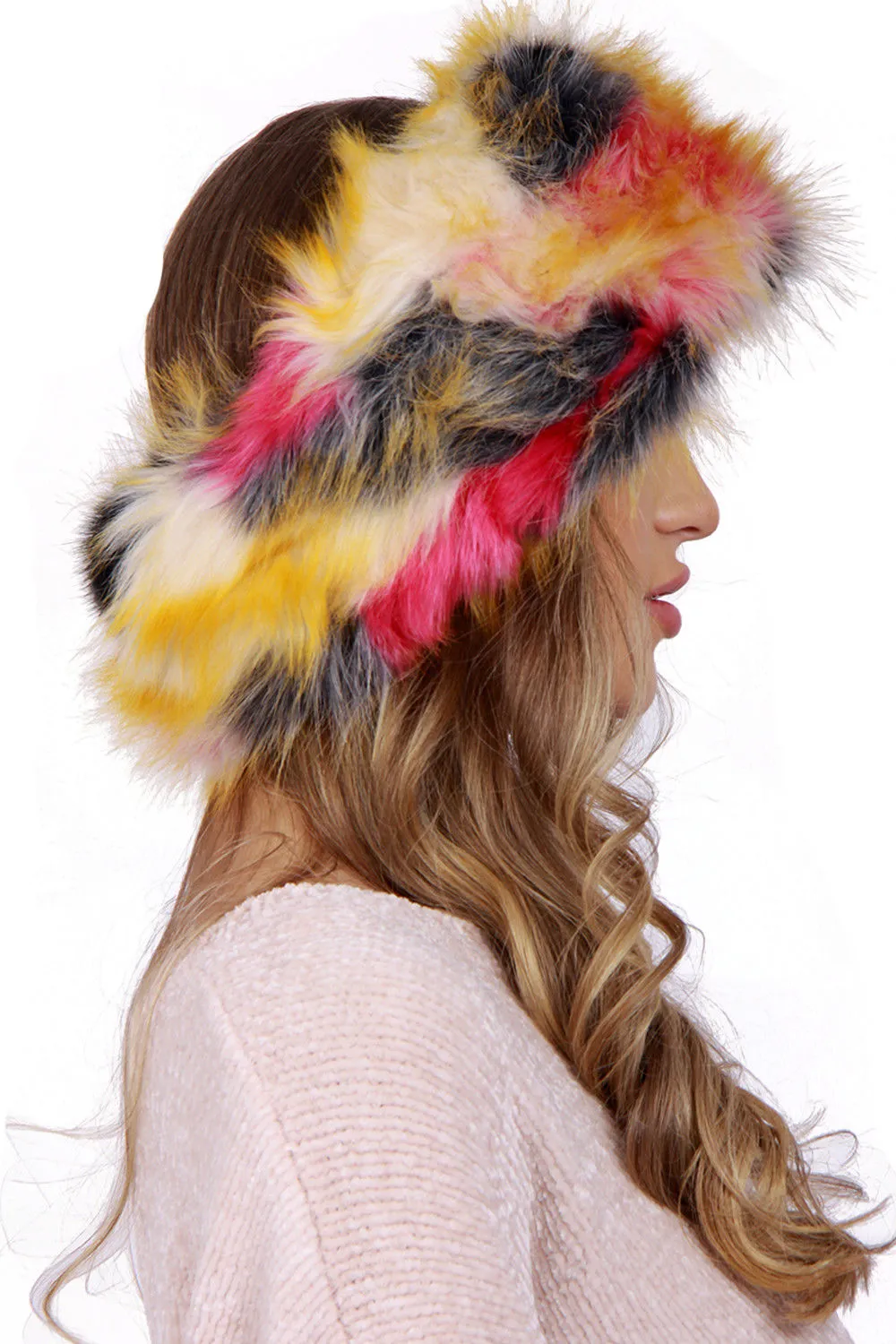 Multiway MultiColour Faux Fur Headband/Snood