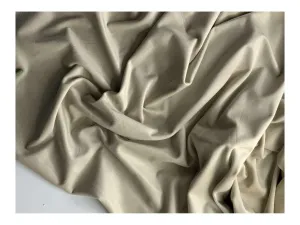 Mushroom / Natural Colour- Upholstery / Furnishing Velvet for Cushions, Sofa and Chairs - 140cms