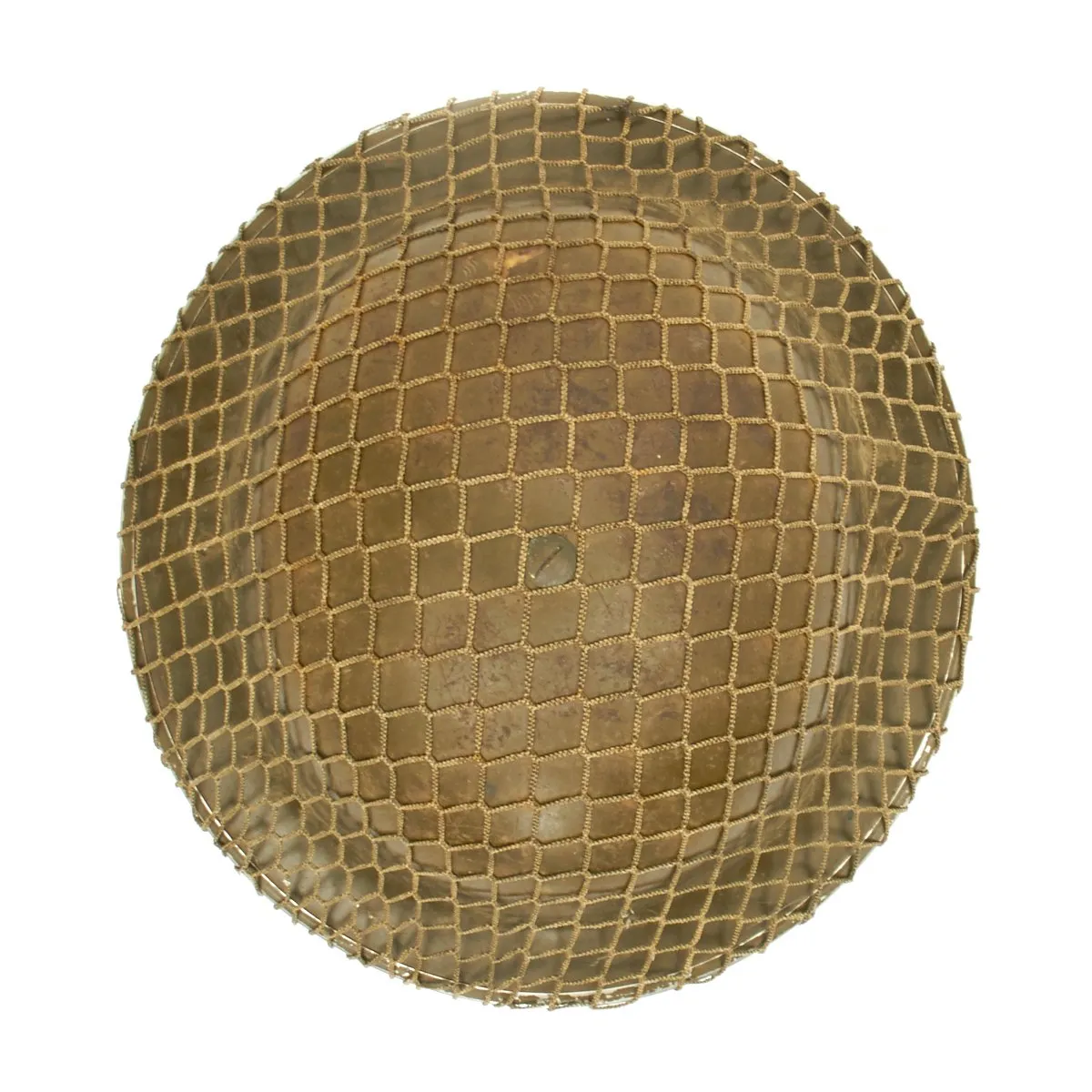 Original Canadian WWII Brodie MkII Steel Helmet with Net by Canadian Lamp Co. with size 7 3/4 liner - Dated 1942