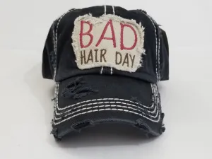 "Bad hair day" washed vintage baseball cap