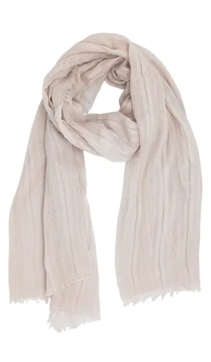 Rabia Non-slip Cotton Striped Wrap Hijab Scarf - Blush