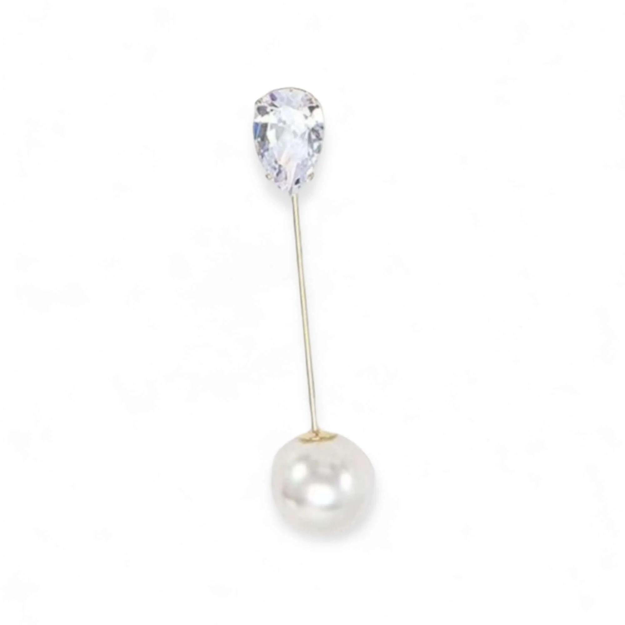 Simply Elegant Faux Pearl Lapel / Scarf Pin