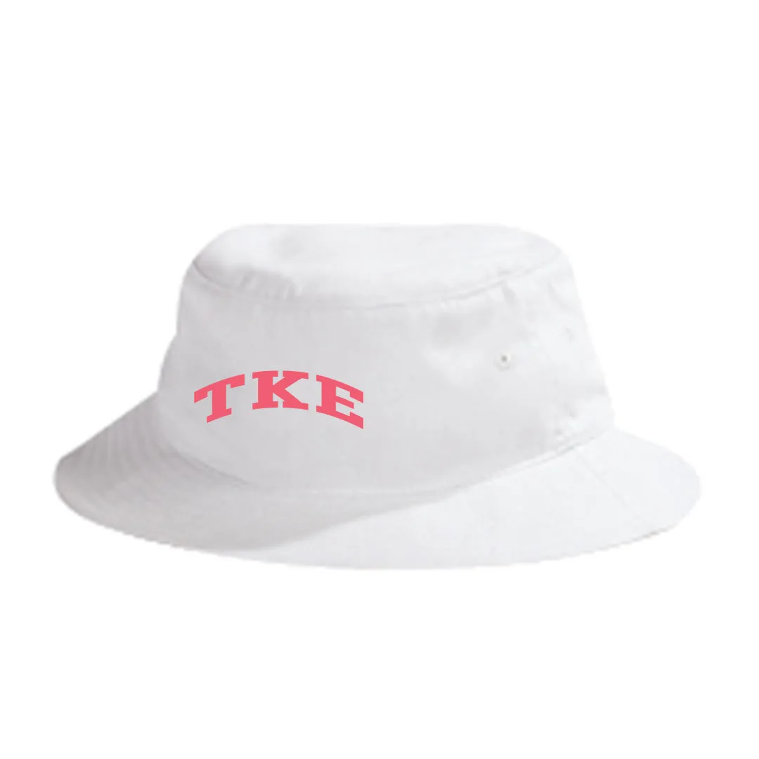 TKE Beach Day White bucket hat