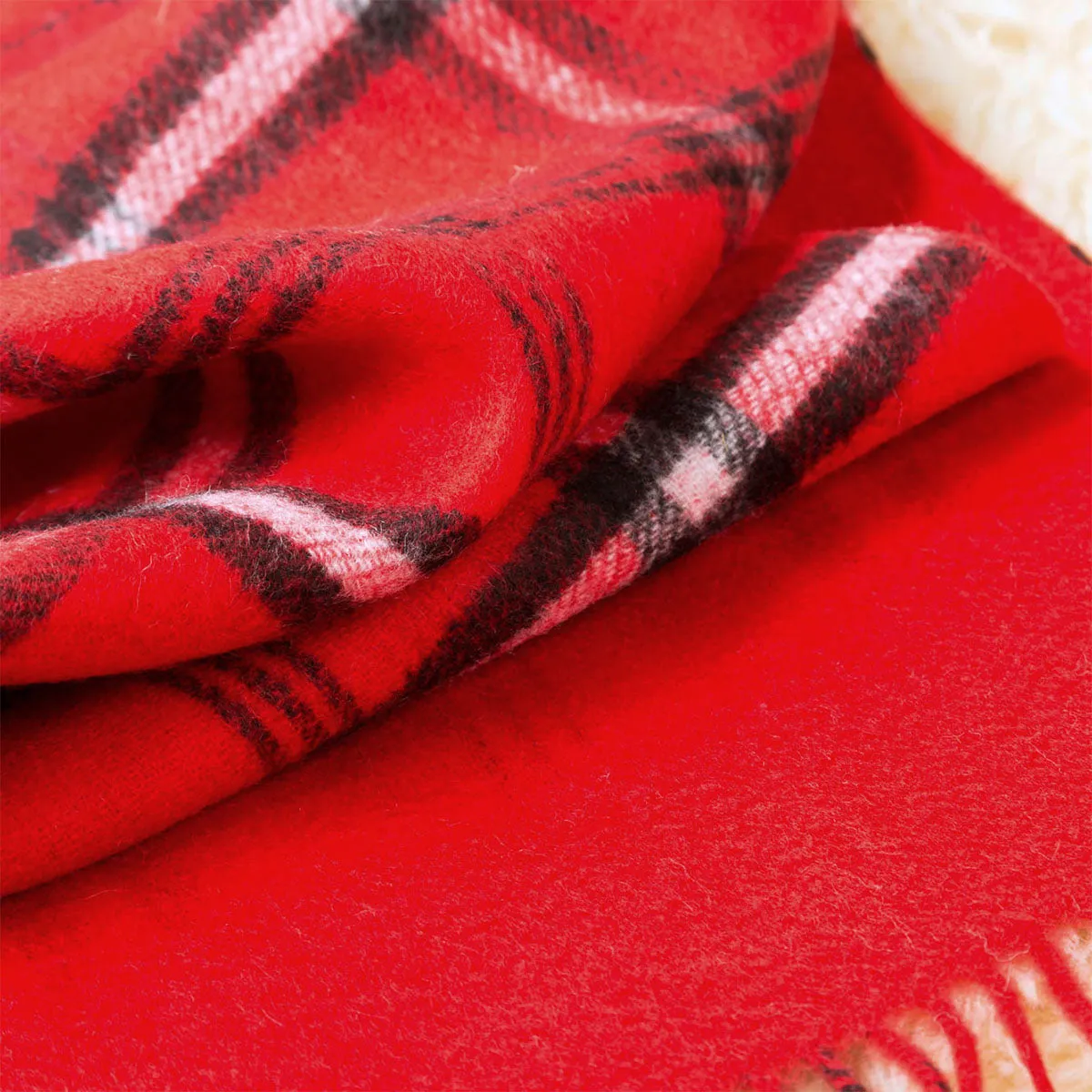 Ugg 100% Australian Merino Wool Reversible Scarf Red