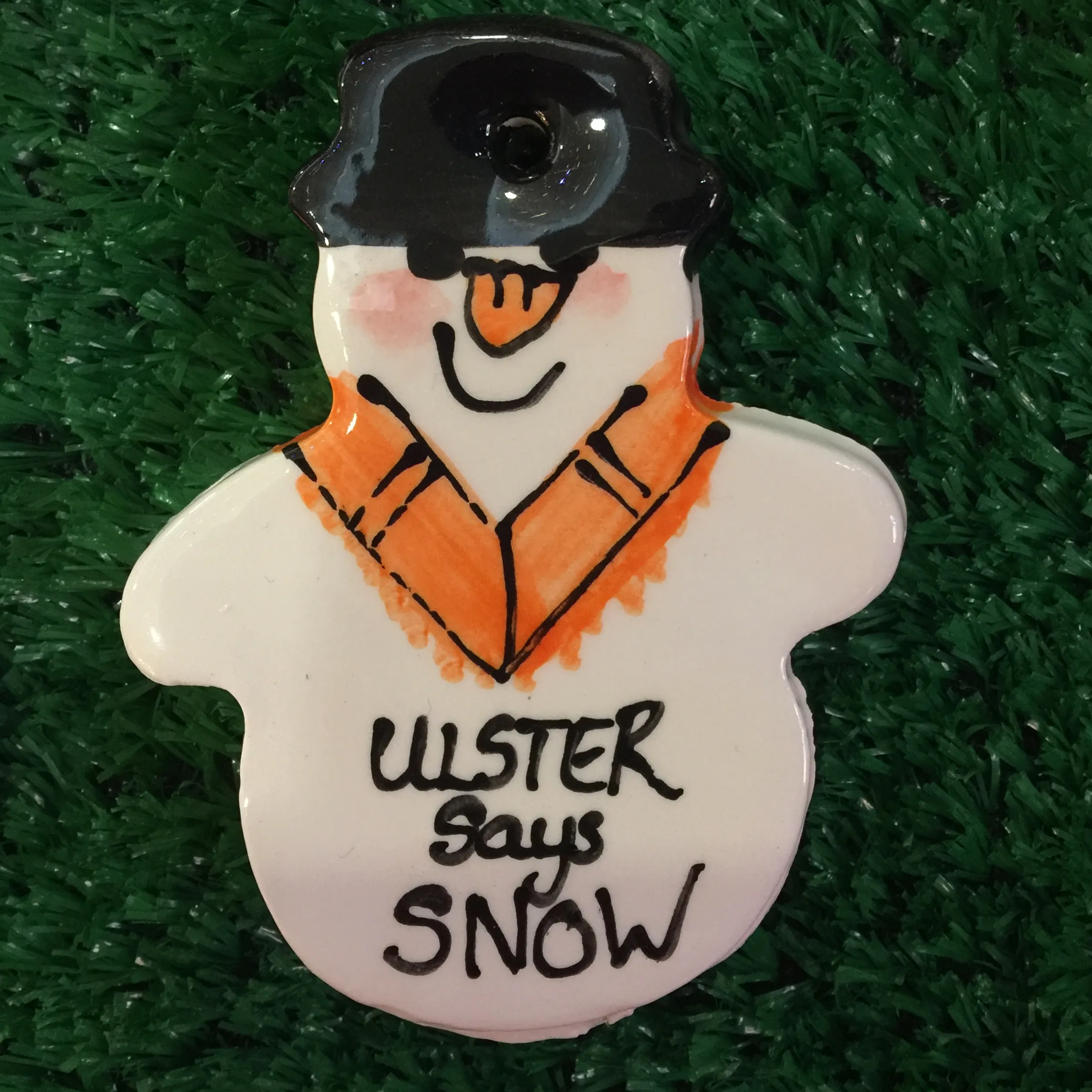 Ulster Says Snow, Snowman Christmas Decoration