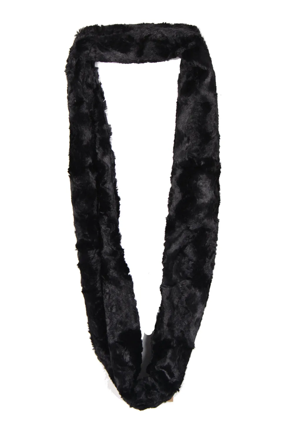 Wave Textured Soft Faux Fur Snood