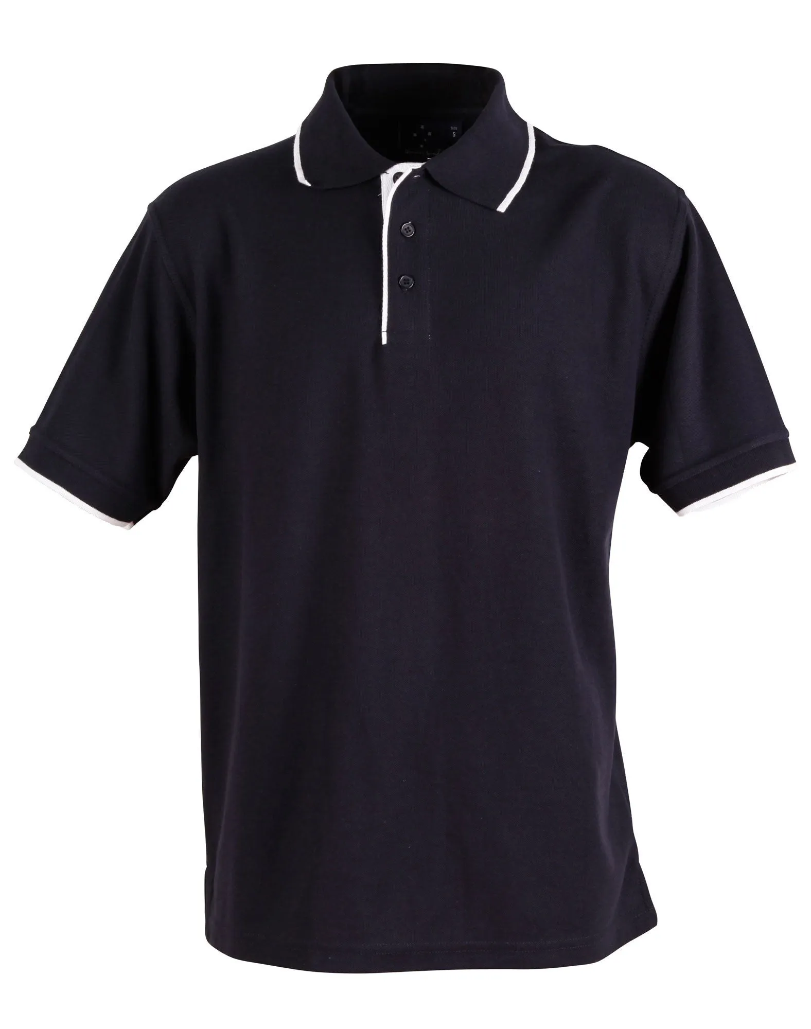 Winning Spirit Men's Contrast Pique Short Sleeve Polo 1st (11 Colour) (PS08)