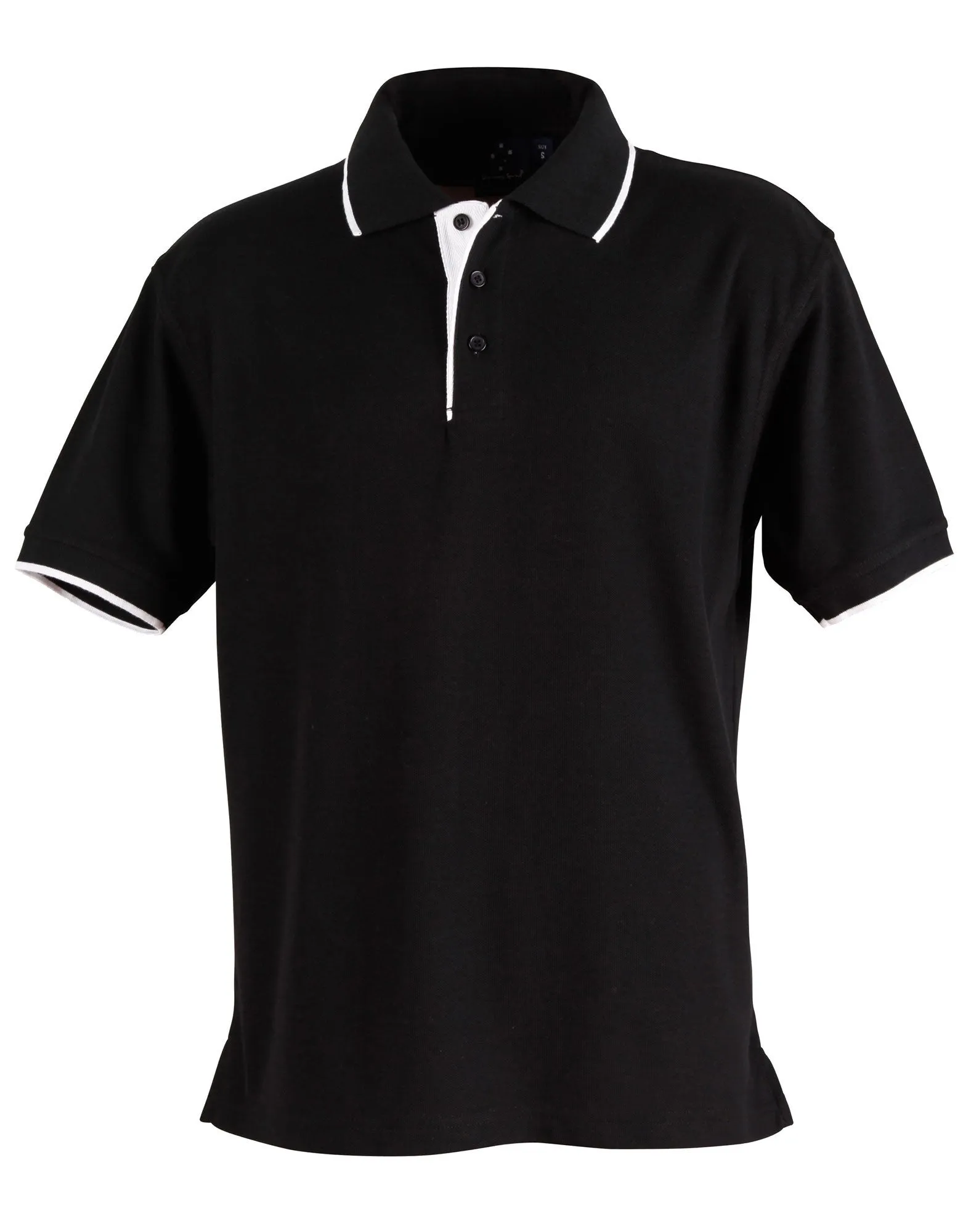 Winning Spirit Men's Contrast Pique Short Sleeve Polo 1st (11 Colour) (PS08)